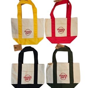 Trader Joes MINI Bag Set - Yellow, Red, Black, Green